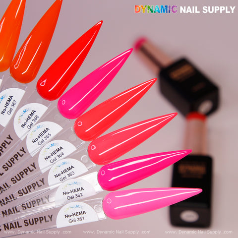 Dynamic No-HEMA Gel Polish - Color 361 to 370 - Pretty Pink & Red Collection