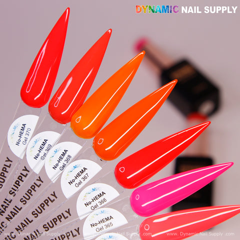 Dynamic No-HEMA Gel Polish - Color 361 to 370 - Pretty Pink & Red Collection