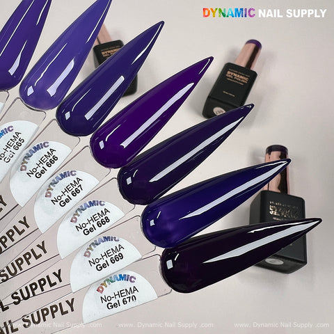 Dynamic No-HEMA Gel Polish - Color 661 to 670