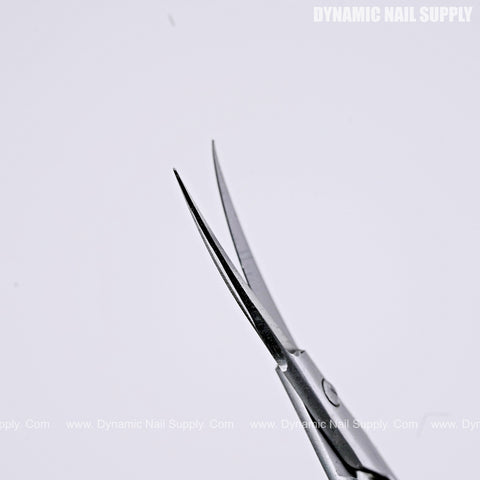 Professional Cuticle Scissors Curved Tips Stainless Steel - Curved Pointed Tips for Multi-Purpose Use - Pedicure Beauty Grooming Kit for Nail, Eyebrow, Eyelash, Dry Skin Curved Blade