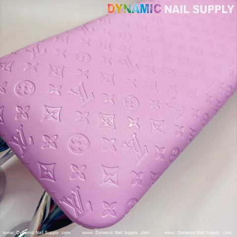 (Pink LV embossed) Manicure Armrest Hand rest with Leather Cushion Pillow (Reposabrazos Para Manicura)