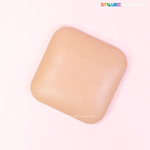 (Sesame Tan LV Engrave - Smooth skin) Elbow Rest Pillow for Nail Tech : Soft Pu Leather, Supportive, Built for Long Hours Usage