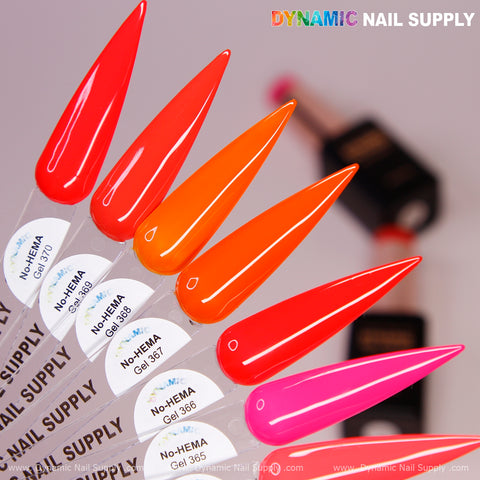 Dynamic No-HEMA Gel Polish - Color 361 to 370 - Pretty Pink & Red Collection