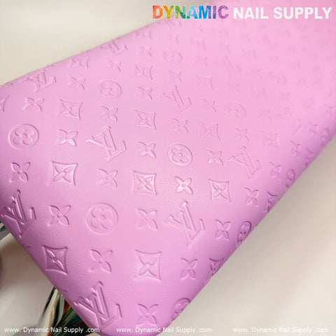 (Pink LV embossed) Manicure Armrest Hand rest with Leather Cushion Pillow (Reposabrazos Para Manicura)
