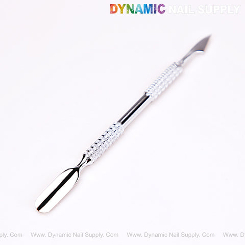 The NT1230 Professional Double-Function Cuticle Pusher (Knife and Spoon) offers a textured grip for pro manicures.
