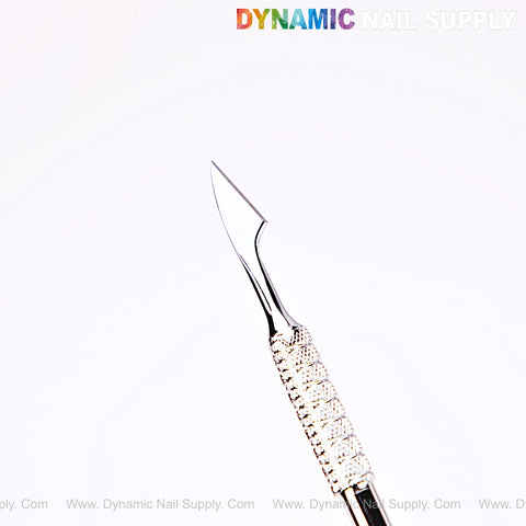 NT1230 – Professional Double-Function Cuticle Pusher with knife and spoon tips shown on white background.