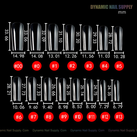 Sculpted Square (Long) Full Cover Soft-Gel Nail Tips (Black Box)
