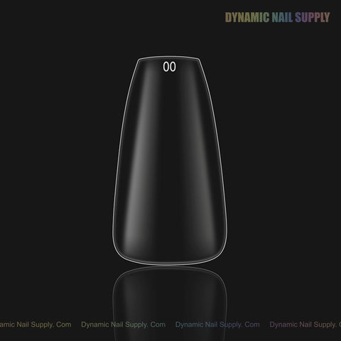 Natural Coffin (Medium) Full Cover Soft-Gel Nail Tips (Pink Box)