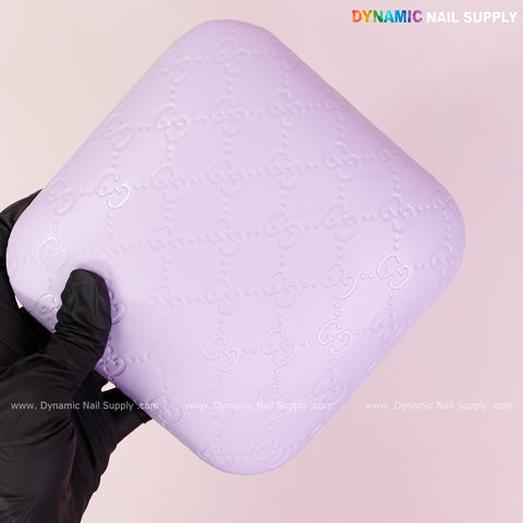 (Violet GC Engrave)  Leather Elbow Cushion Pad Arm Rest Support for Manicure or Pedicure