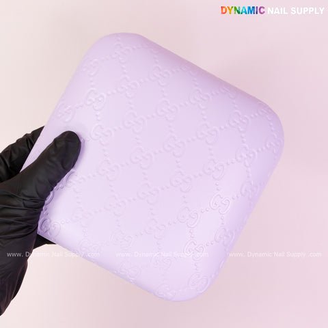 (Violet GC Engrave)  Leather Elbow Cushion Pad Arm Rest Support for Manicure or Pedicure