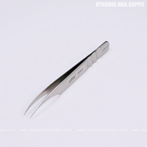Silver Slant Pointed Curved Tip Precision Tweezers for DIY Craft, Electronics, Soldering, Experimental Work - Jewelry-Making, Nail Stickers, Lash Extension - Easy to Use