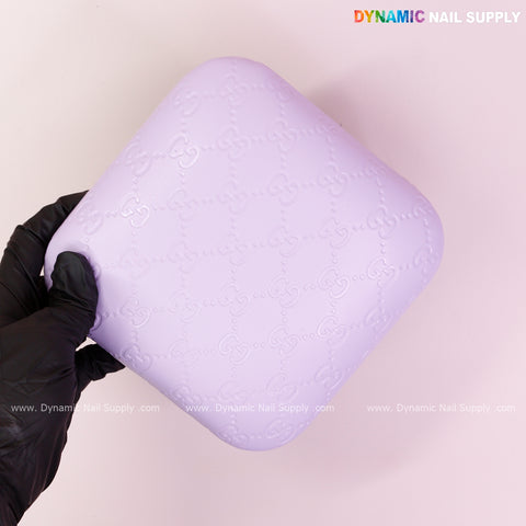 (Violet GC Engrave)  Leather Elbow Cushion Pad Arm Rest Support for Manicure or Pedicure