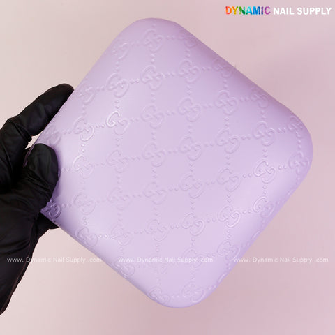 (Violet GC Engrave)  Leather Elbow Cushion Pad Arm Rest Support for Manicure or Pedicure