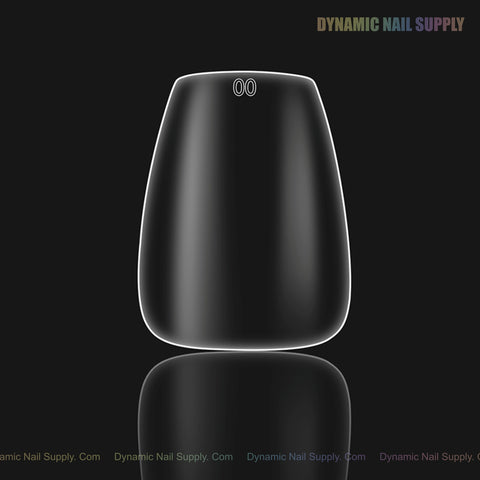 Natural Coffin (Short) Full Cover Soft-Gel Nail Tips (Black Box)