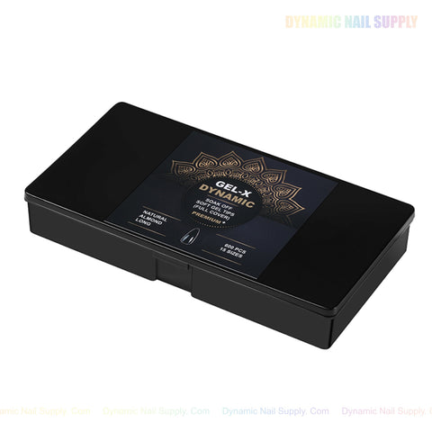 Natural Almond (Long) Full Cover Soft-Gel Nail Tips (Black Box)