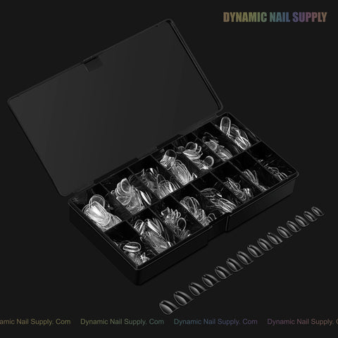 Natural Round (Short) Full Cover Soft-Gel Nail Tips (Black Box)