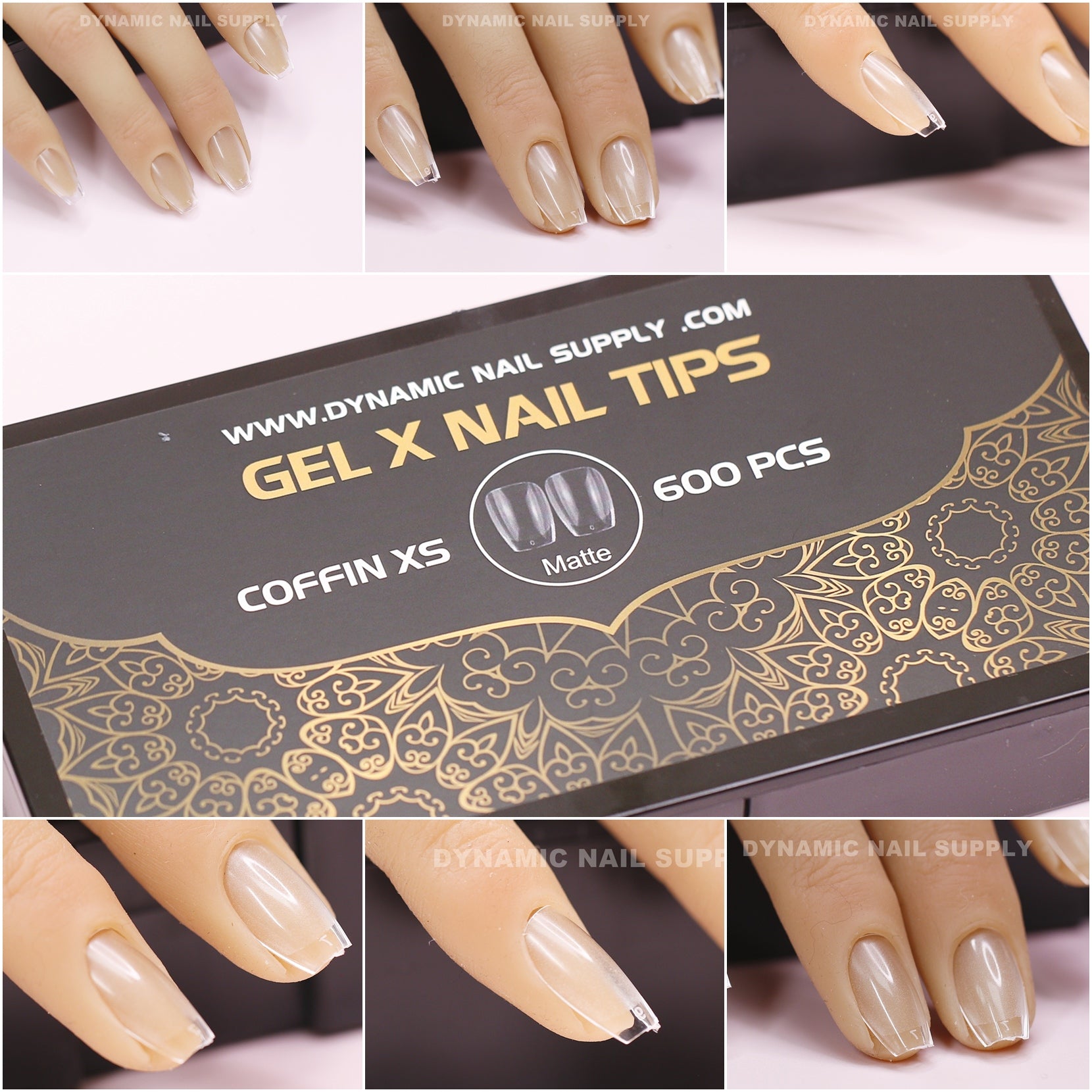 Coffin XS] Full Cover Tips - Soft Gel X tips - 600 pcs
