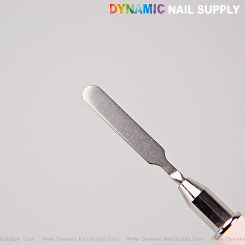 The Silver Pink Builder Poly Hard Gel Dual Head Brush is shown against a light background, name at top right.