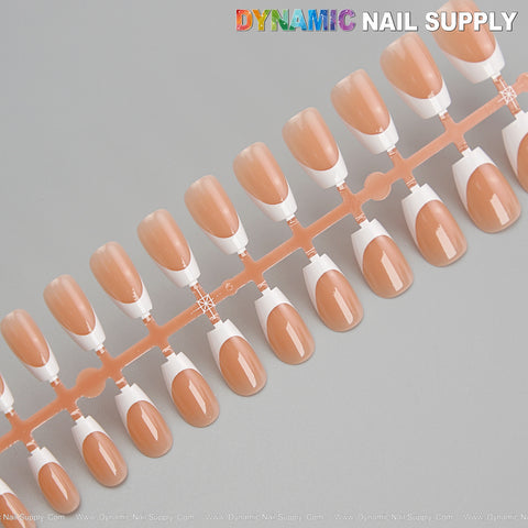 Professional Press On French Tips Full Cover Nail Tip Box - 5 Nude Shades for All Skin Tone