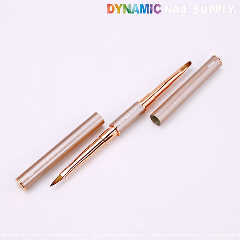 DYNAMIC Nail Art Dual Head Multi-use Metallic Color Brush - Liner, Builder, Ombre, 3D, Detail Brush