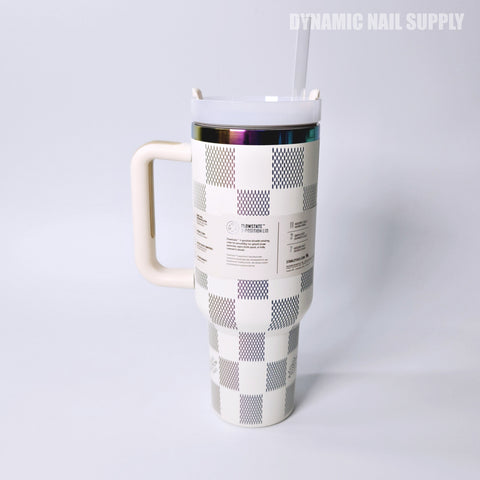 (White Caro) Stainless Steel Tumbler (40oz)