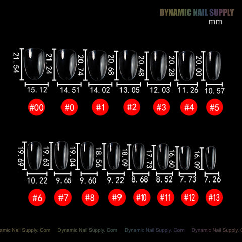 Natural Round (Short) Full Cover Soft-Gel Nail Tips (Black Box)