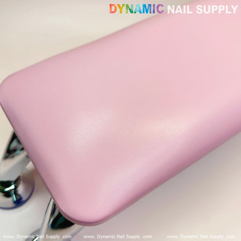 (Pink) Microfiber Leather Armrest with Cushion Pillow for Pedicure Manicure (Reposabrazos Para Manicura)