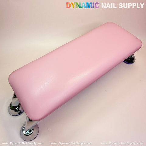 (Pink) Microfiber Leather Armrest with Cushion Pillow for Pedicure Manicure (Reposabrazos Para Manicura)