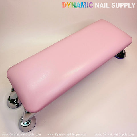 (Pink) Microfiber Leather Armrest with Cushion Pillow for Pedicure Manicure (Reposabrazos Para Manicura)
