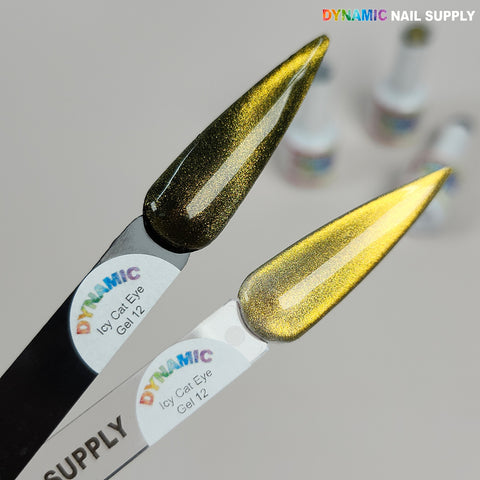 Icy Cat Eye Gel #12 - Reflective Magnetic Silver Shimmery Gel Polish