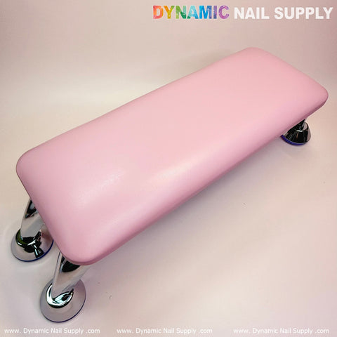 (Pink) Microfiber Leather Armrest with Cushion Pillow for Pedicure Manicure (Reposabrazos Para Manicura)