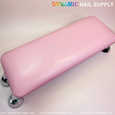 (Pink) Microfiber Leather Armrest with Cushion Pillow for Pedicure Manicure (Reposabrazos Para Manicura)