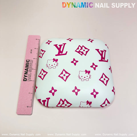 (Pink LV Kitty - Smooth) Leather Elbow Cushion Pad Arm Rest Support for Manicure Nail Desk