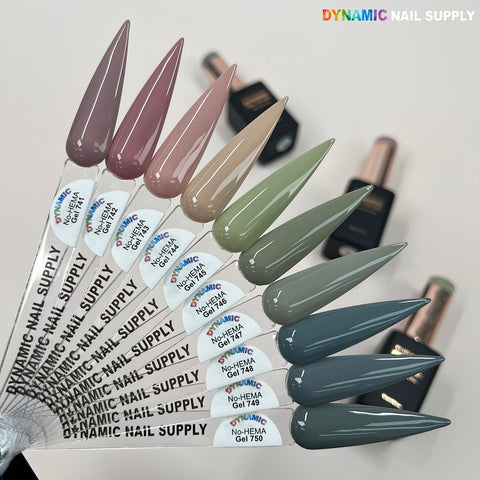 Dynamic No-HEMA Gel Polish - Color 741 to 750 - Fall and Winter Collection