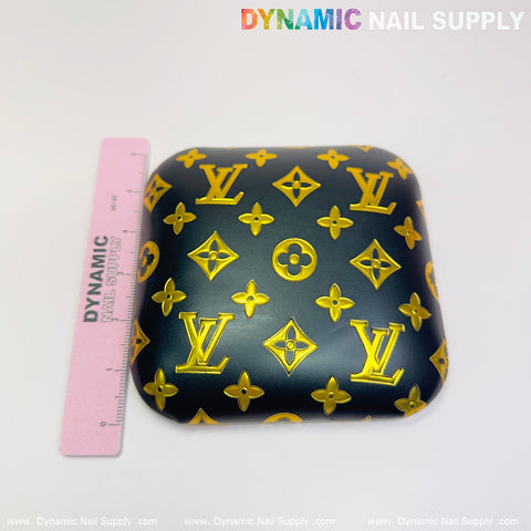 (BJ058 Black LV) Smooth Leather Elbow Cushion Pad Arm Rest Support for Manicure Nail Desk