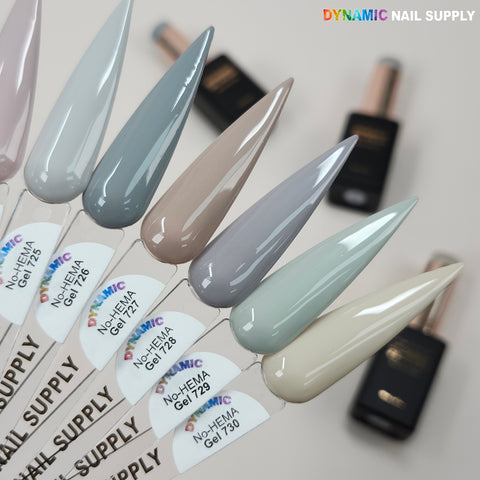 Dynamic No-HEMA Gel Polish - Color 721 to 730 - Fall and Winter colors