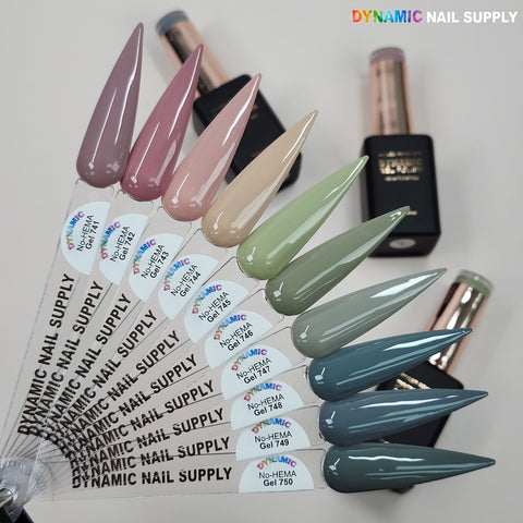 Dynamic No-HEMA Gel Polish - Color 741 to 750 - Fall and Winter Collection