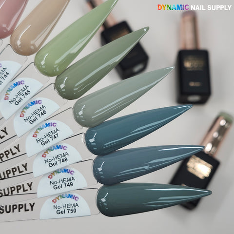 Dynamic No-HEMA Gel Polish - Color 741 to 750 - Fall and Winter Collection