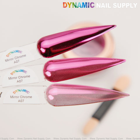 Mirror Nail Chrome Powder A07 - Pink High Pigmented Reflective Shiny Fine Powder