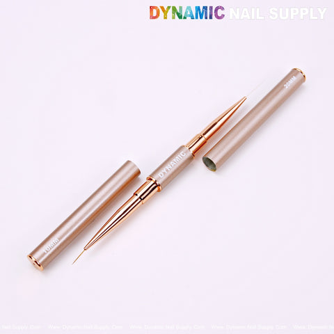 DYNAMIC Nail Art Dual Head Multi-use Metallic Color Brush - Liner, Builder, Ombre, 3D, Detail Brush