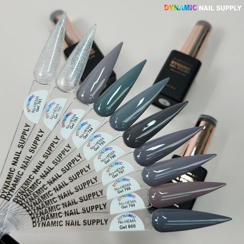 Dynamic No-HEMA Gel Polish - Color 791 to 800 - Fall and Winter Collection