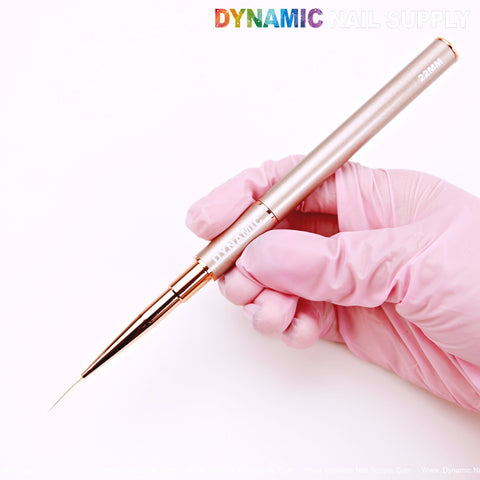 DYNAMIC Nail Art Dual Head Multi-use Metallic Color Brush - Liner, Builder, Ombre, 3D, Detail Brush