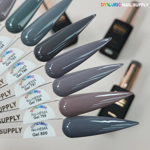 Dynamic No-HEMA Gel Polish - Color 791 to 800 - Fall and Winter Collection