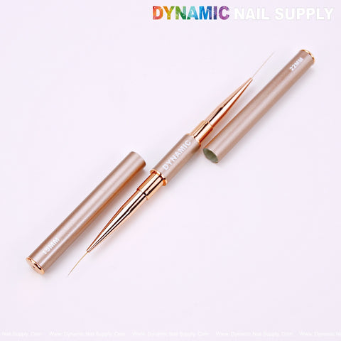 DYNAMIC Nail Art Dual Head Multi-use Metallic Color Brush - Liner, Builder, Ombre, 3D, Detail Brush