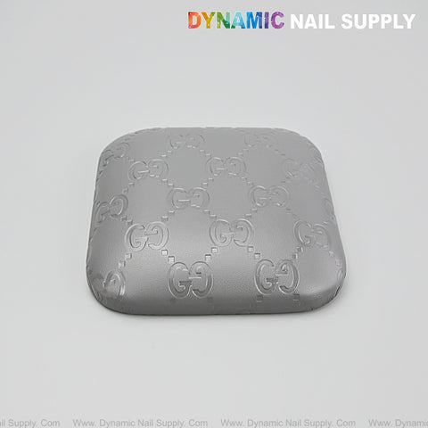 (Grey LV Engrave) Elbow Pad for Nail Tech : Soft Pu Leather, Supportive, Built for Long Hours