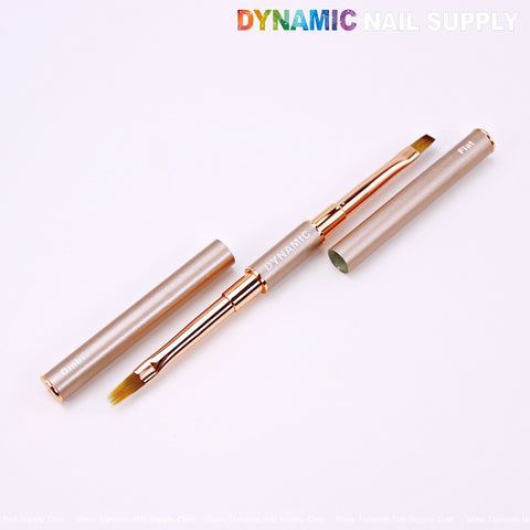 DYNAMIC Nail Art Dual Head Multi-use Metallic Color Brush - Liner, Builder, Ombre, 3D, Detail Brush