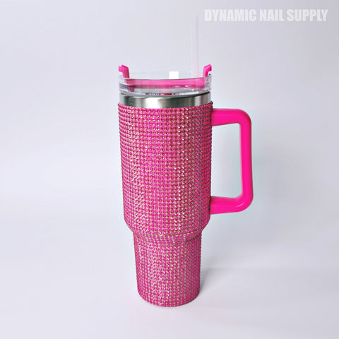 (Pink Rhinestone) Stainless Steel Tumbler (40oz)