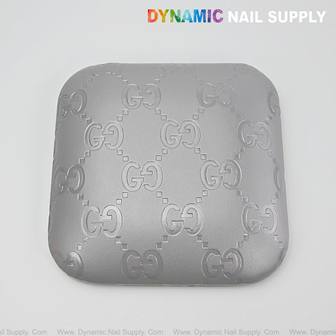 (Grey LV Engrave) Elbow Pad for Nail Tech : Soft Pu Leather, Supportive, Built for Long Hours