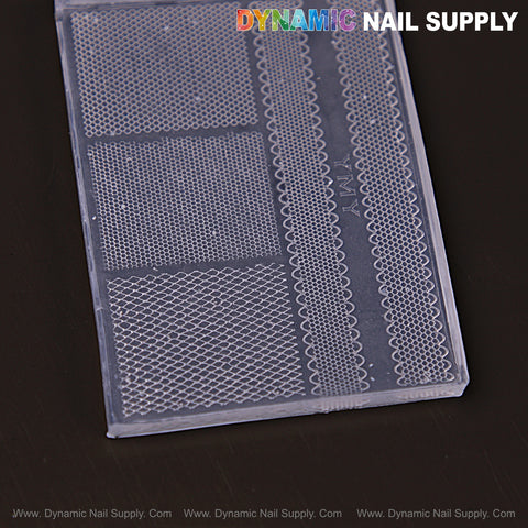Mixed Lace Patterns 3D Nail Art Silicone Mold for custom embossed charms—perfect DIY tool for creative nail designs.