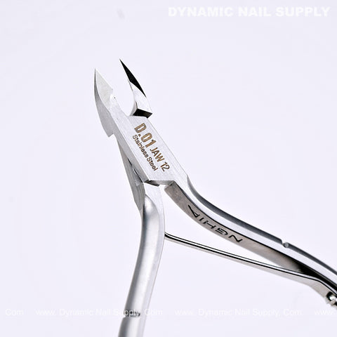 D01 - Jaw 12 - Professional Stainless Steel Cuticle Nippers with optimized blade for dead-skin